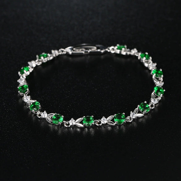 Wholesale Fashion Zircon Austrian Crystal Drop Shape Goldplated Environmental Protection Copper Hand Bracelet For Women