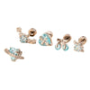 Wholesale Fashion Zircon Titanium Steel Cartilage Puncture Ear Bone Nail
