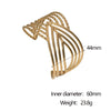 Wholesale Fashionable And Versatile Stainless Steel Bracelet With Hollow Line Design And Geometric Style 18K Gold Electroplated