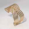 Wholesale Fashionable And Versatile Stainless Steel Bracelet With Hollow Line Design And Geometric Style 18K Gold Electroplated