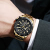 Wholesale Fashionable Business Style Men's Watches With Alloy Strap And Case Sapphire Crystal Glass Mirror Round Dial