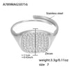 Wholesale Fashionable Casual Opening Love Ring In Stainless Steel With Heart Shape And Geometric Pattern Electroplated 18K Gold For Women