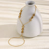 Wholesale Fashionable Elegant Geometric Stainless Steel Electroplated 18K Gold Arrow Finger Chain Set For Women