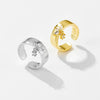 Wholesale Fashionable Geometric Copper Ring With Electroplated Platinum And 18K Gold For Ladies And Unisex