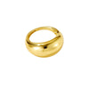 Wholesale Fashionable Geometric Design Closed Stacked Women's Ring Copper Electroplated Platinum 18K Gold