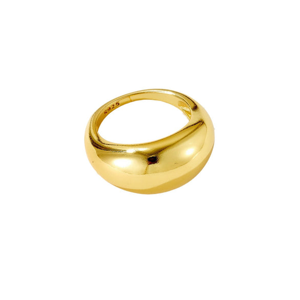 Wholesale Fashionable Geometric Design Closed Stacked Women's Ring Copper Electroplated Platinum 18K Gold