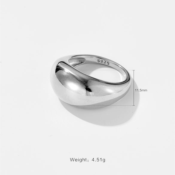 Wholesale Fashionable Geometric Design Closed Stacked Women's Ring Copper Electroplated Platinum 18K Gold