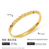 Wholesale Fashionable Geometric Ins Style Stainless Steel 18K Furnace Vacuum Plated Bracelet Inlaid With Pearls And Natural Stones