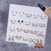 Wholesale Fashionable Geometric Zinc Alloy Electroplated Mini Diamond Cut Out And Pearl Cherry Pendant Earrings For Women