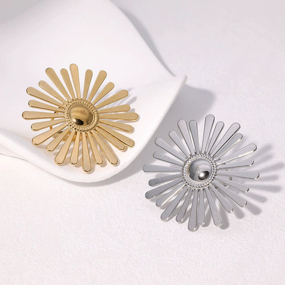 Wholesale Fashionable Gold Electroplated Geometric Stainless Steel Women's Ring