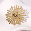 Wholesale Fashionable Gold Electroplated Geometric Stainless Steel Women's Ring