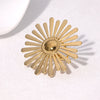 Wholesale Fashionable Gold Electroplated Geometric Stainless Steel Women's Ring