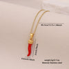 Wholesale Fashionable Heart Shaped Red Lips Chili Pendant Necklace Made Of Stainless Steel
