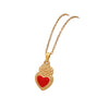 Wholesale Fashionable Heart Shaped Red Lips Chili Pendant Necklace Made Of Stainless Steel