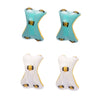Wholesale Fashionable Heavy Industry Casting Glazed Stainless Steel Geometric Earrings With Electroplating For Women