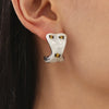 Wholesale Fashionable Heavy Industry Casting Glazed Stainless Steel Geometric Earrings With Electroplating For Women