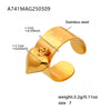 Wholesale Fashionable Love Open Peach Heart Ring In Stainless Steel With Electroplating For Women