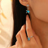 Wholesale Fashionable Ocean Series Turtle Copper Ring Electroplated For Women