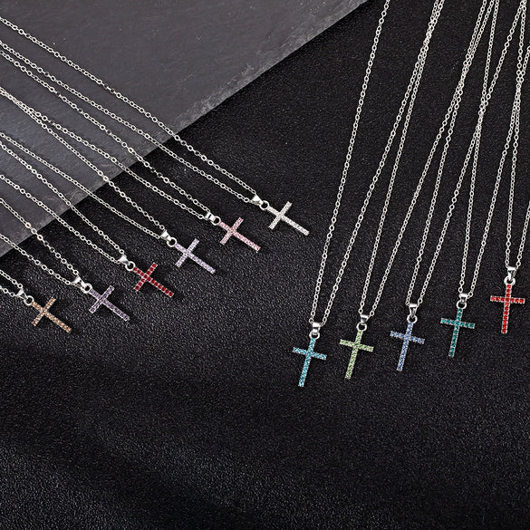Wholesale Fashionable Rhinestone Necklace For Women With Geometric Pattern Made Of Alloy And Velvet Belt Electroplated