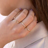Wholesale Fashionable Simple Diamondencrusted Copper Ring With Geometric Design And Electroplating For Women