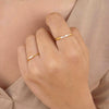 Wholesale Fashionable Simple Diamondencrusted Copper Ring With Geometric Design And Electroplating For Women