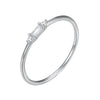 Wholesale Fashionable Simple Diamondencrusted Copper Ring With Geometric Design And Electroplating For Women