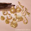 Wholesale Fashionable Simple Exaggerated Stainless Steel Flower Geometric Glossy Earrings With Stamping