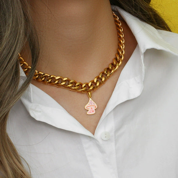 Wholesale Fashionable Stainless Steel Geometric Exaggerated Thick Clavicle Chain Necklace With Electroplating