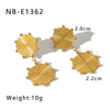 Wholesale Fashionable Stainless Steel 18K Gold Plated Disc Pendant Earrings With Geometric Design Vacuum Plated For Women