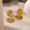 Wholesale Fashionable Stainless Steel 18K Gold Plated Disc Pendant Earrings With Geometric Design Vacuum Plated For Women