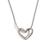 Wholesale Fashionable Stainless Steel Necklace With 18K Gold Plated Snake Chain And Simple Peach Heart Pendant Electroplated Design