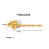 Wholesale Fashionable Stainless Steel Side Clip Bow Hairpin With Electroplated Niche Design