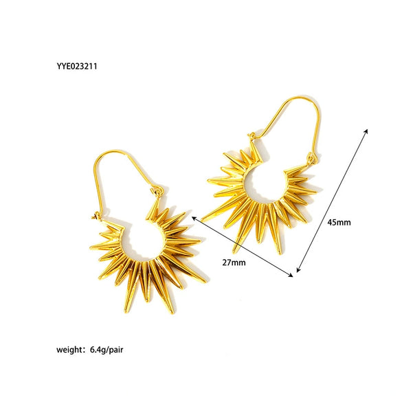 Wholesale Fashionable Titanium Steel Necklace With Sunflower Pendant And O Chain Vacuum Real Gold Electroplated In Pvd Furnace
