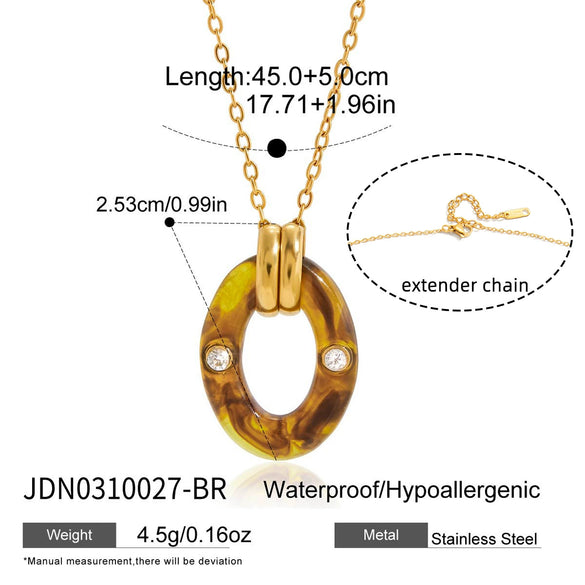 Wholesale Fashionable Women's Geometric Stainless Steel Electroplated Necklace Sweater Chain