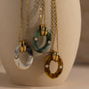 Wholesale Fashionable Women's Geometric Stainless Steel Electroplated Necklace Sweater Chain