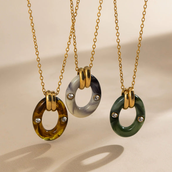 Wholesale Fashionable Women's Geometric Stainless Steel Electroplated Necklace Sweater Chain