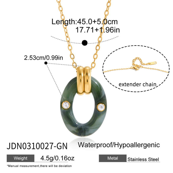 Wholesale Fashionable Women's Geometric Stainless Steel Electroplated Necklace Sweater Chain