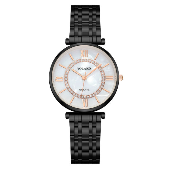 Wholesale Fashionable Women's Metal Band Quartz Watch With Ferris Wheel Design