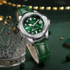Wholesale Fashionable Women's Watches With Alloy Case And Strap Mineral Reinforced Glass Mirror Spiral Crown Doublesided Button Buckle Printed Logo Waterproof