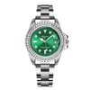 Wholesale Fashionable Women's Watches With Alloy Case And Strap Mineral Reinforced Glass Mirror Spiral Crown Doublesided Button Buckle Printed Logo Waterproof