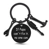 Wholesale Father's Day Keychain Stainless Steel Modern Art Round Hammer Screwdriver Wrench Tool Design