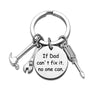 Wholesale Father's Day Keychain Stainless Steel Modern Art Round Hammer Screwdriver Wrench Tool Design