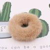 Wholesale Faux Mink Fur Handmade Minimalist Solid Color Hair Rope Hair Band Hair Tie Headdress For Autumn And Winter