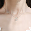 Wholesale Feather Flower Style Moonstone 925 Sterling Silver Necklace Jewelry