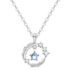Wholesale Feather Flower Style Moonstone 925 Sterling Silver Necklace Jewelry