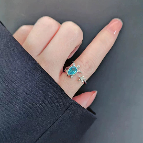 Wholesale Female Animal Geometric Copper Ring With Sapphire Zircon And Electroplating