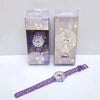 Wholesale Female Casual Alloy And Plastic Sanrio Kitty Heart Cartoon Quartz Watch With Spiral Crown And Pin Buckle