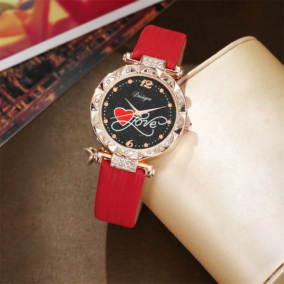 Wholesale Female Casual Retro Watch With Imitation Leather Strap Alloy Case Round Dial And Metal Buckle
