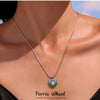 Wholesale Female Ferris Wheel Geometric Stainless Steel Enamel Glaze Shell Electroplated Pendant Clavicle Necklace