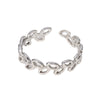 Wholesale Female Fresh Leaf Open Ring In Titanium Steel With Electroplating Treatment Simple Cold Style Nonfading Stainless Steel